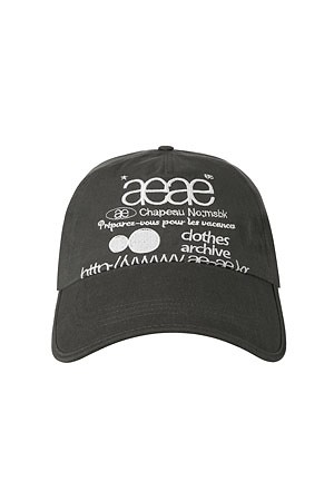 [AEAE] WEB LOGO 5 PANNEL BALL CAP 웹 로고 5 패널 볼 캡 - CHARCOAL