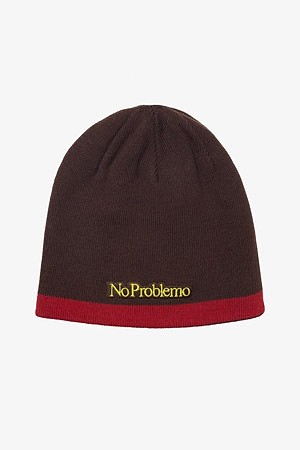 [노프라블레모] NP STRIPE REVERSIBLE BEANIE 엔피 스트라이프 리버서블 비니 - BROWN