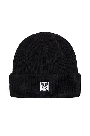 [오베이] MID ICON PATCH CUFF BEANIE 미드 아이콘 패치 커프 비니 - BLACK
