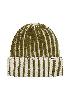 [오베이] OBEY SCOUT CHUNKY BEANIE 오베이 스카우트 청키 비니 - MOSS GREEN MULTI