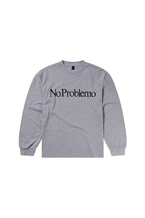 [노 프라블레모] NO PROBLEMO LS TEE 노 프라블레모 롱슬리브 티 - GREY MARL