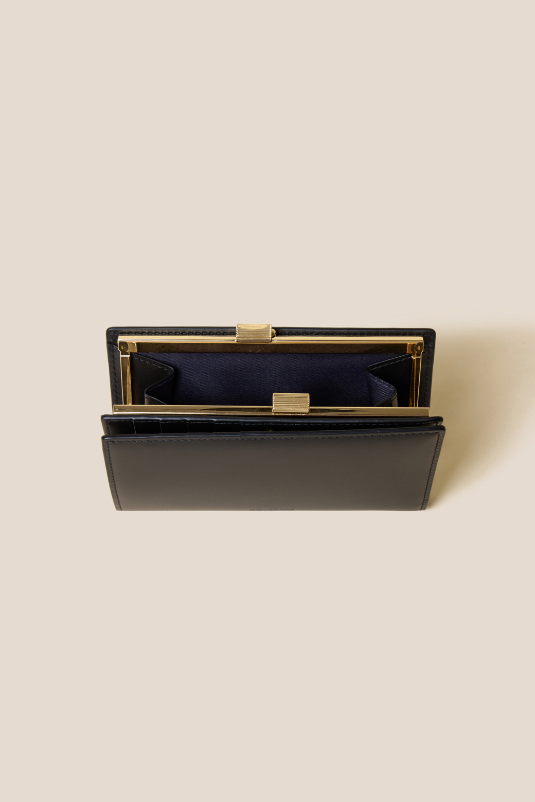 折りたたみ財布 COURONNE Mael Frame Half Wallet (Black)_RCWEX24642BKX COURONNE-Mael Frame Half Wallet (Black)_RCWEX24642BKX│삼성