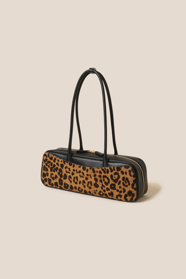 COURONNE - 숄더백 - Bern Shoulder 36 Leopard (Black&Dark Brown)