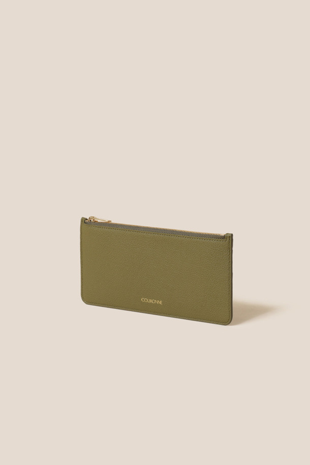 COURONNE - 장지갑 - Jenna Flat Long Wallet (Khaki)