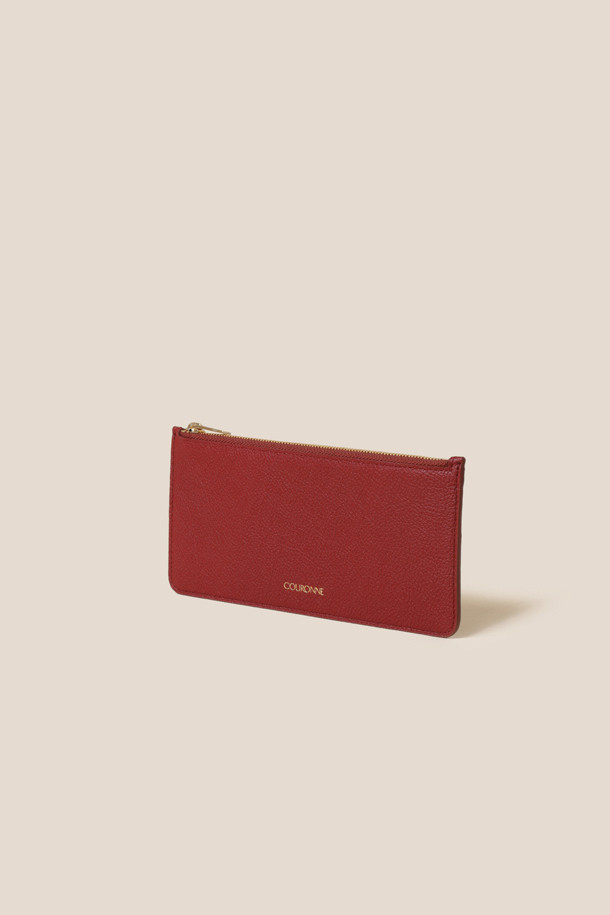 COURONNE - 장지갑 - Jenna Flat Long Wallet (Dark Red)