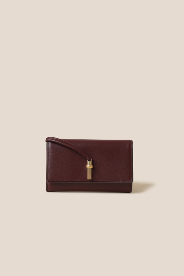 COURONNE - 중지갑 - Fermoir Middle Wallet (Wine)