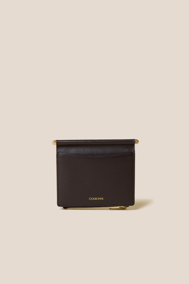 COURONNE - 반지갑 - Mael Half Wallet (Dark Brown)