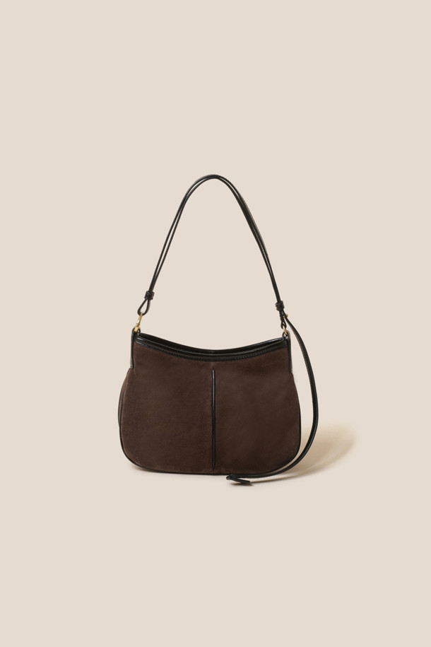 COURONNE - 숄더백 - [쿠론X어그스트] Love Shoulder 23 Suede (Dark Brown)