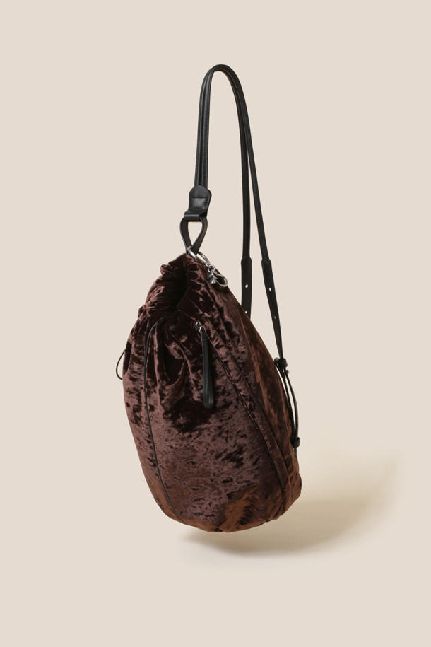 COURONNE - 숄더백 - Douce Shoulder 17 Velvet (Dark Brown)