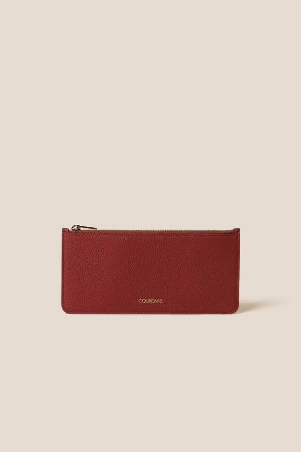 COURONNE - 장지갑 - Jenna Flat Long Wallet (Dark Red)