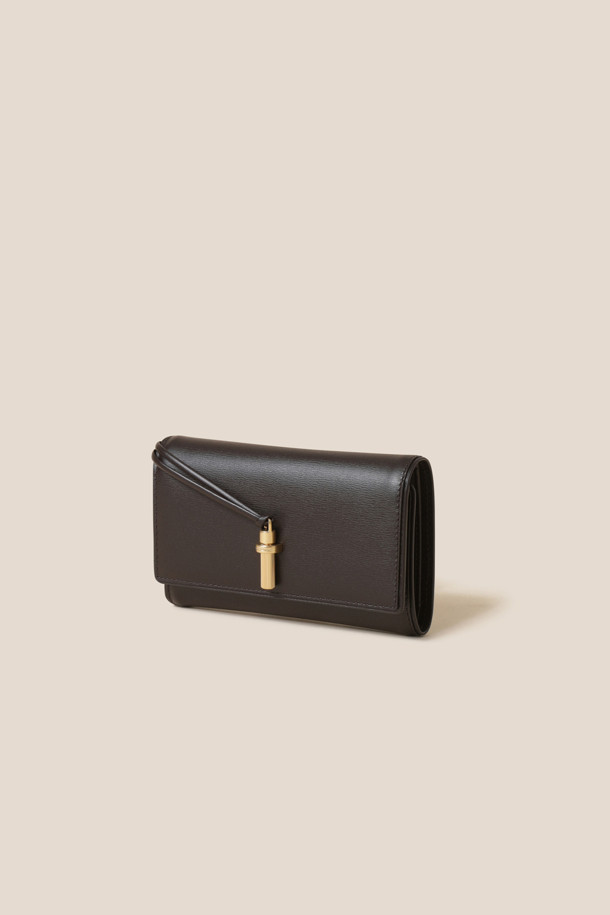 COURONNE - 중지갑 - Fermoir Middle Wallet (Dark Brown)