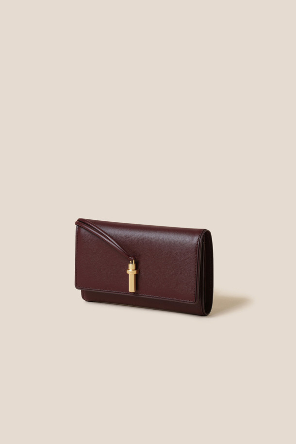 COURONNE - 중지갑 - Fermoir Middle Wallet (Wine)