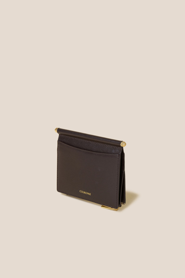 COURONNE - 반지갑 - Mael Half Wallet (Dark Brown)