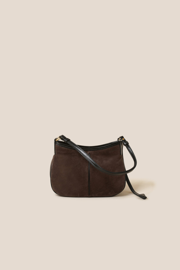 COURONNE - 숄더백 - [쿠론X어그스트] Love Shoulder 23 Suede (Dark Brown)