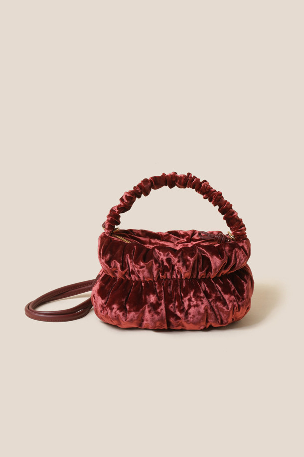 COURONNE - 토트백 - Lumie Velvet Tote 29 (Dark Red)