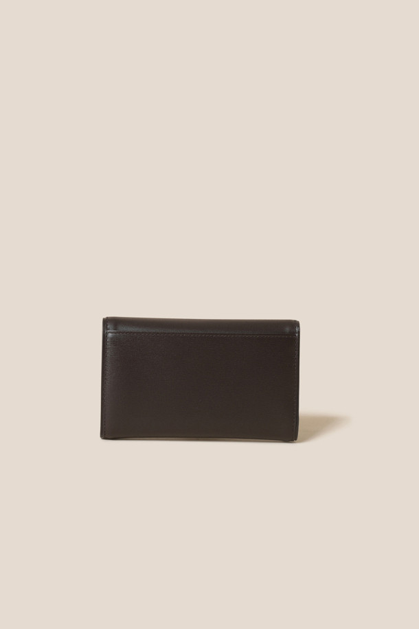 COURONNE - 중지갑 - Fermoir Middle Wallet (Dark Brown)