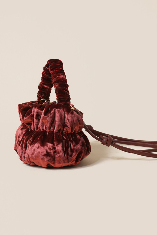 COURONNE - 토트백 - Lumie Velvet Tote 29 (Dark Red)