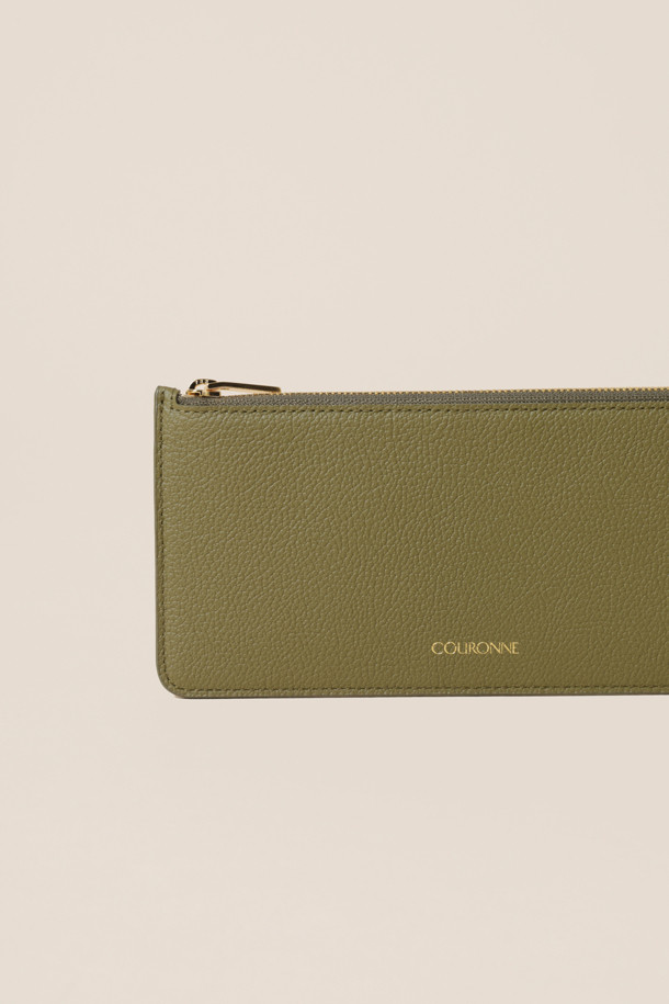 COURONNE - 장지갑 - Jenna Flat Long Wallet (Khaki)