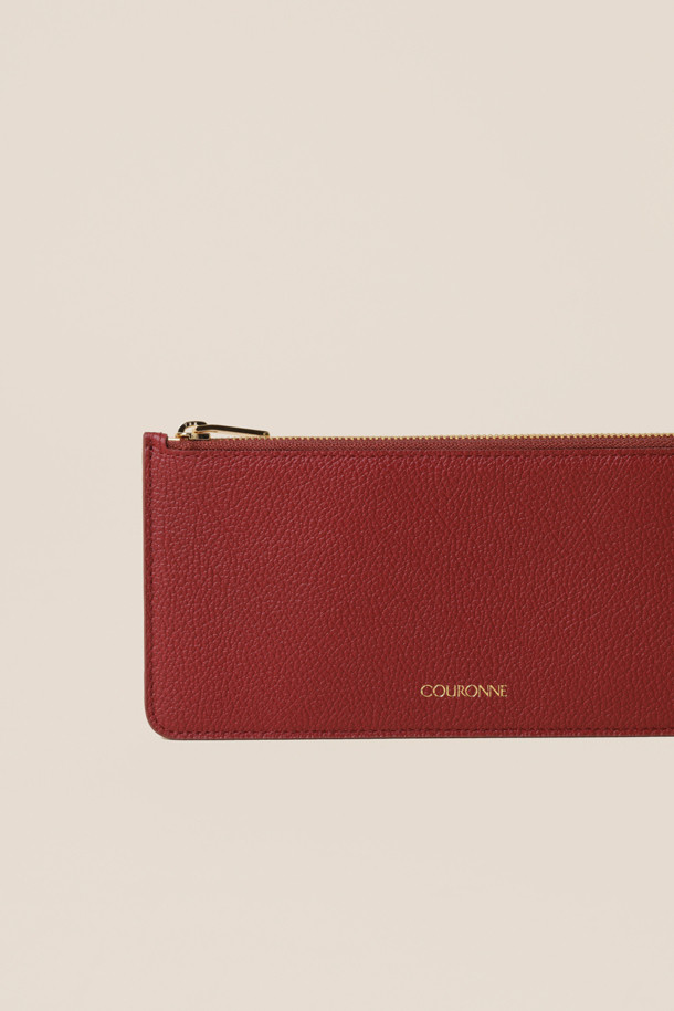 COURONNE - 장지갑 - Jenna Flat Long Wallet (Dark Red)