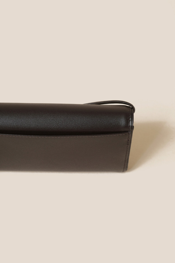 COURONNE - 중지갑 - Fermoir Middle Wallet (Dark Brown)