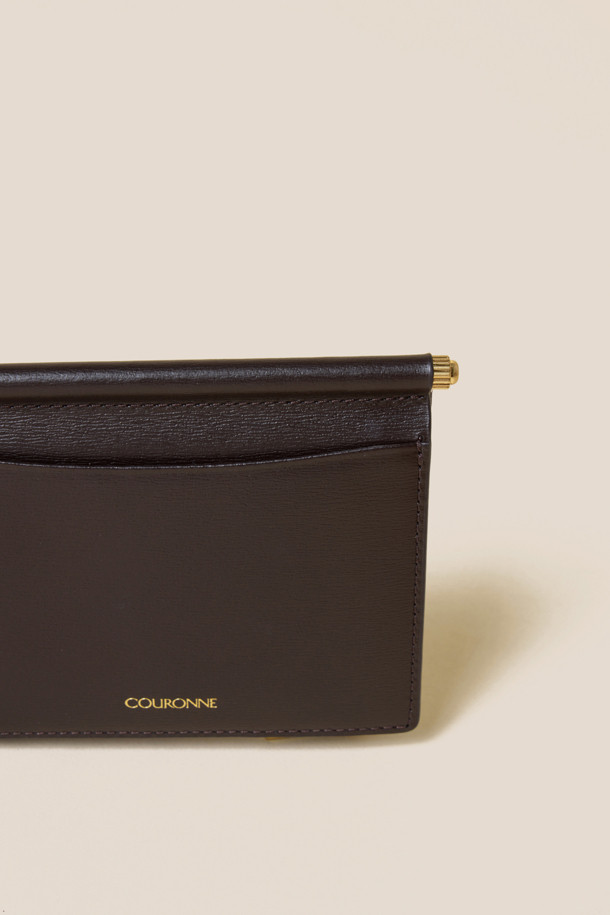 COURONNE - 반지갑 - Mael Half Wallet (Dark brown)