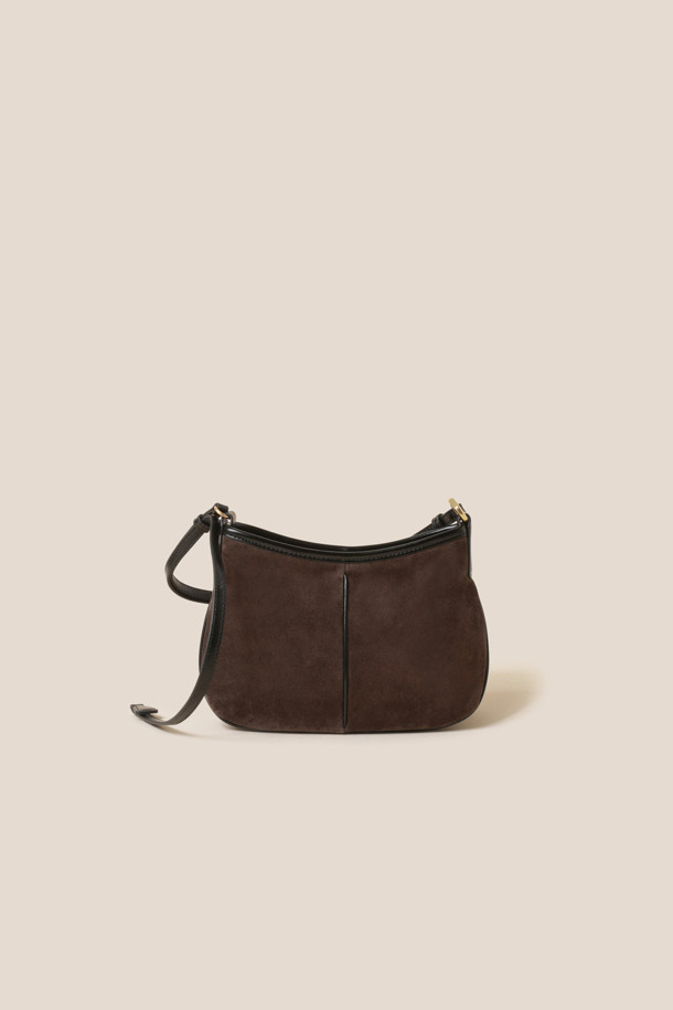 COURONNE - 숄더백 - [쿠론X어그스트] Love Shoulder 23 Suede (Dark Brown)