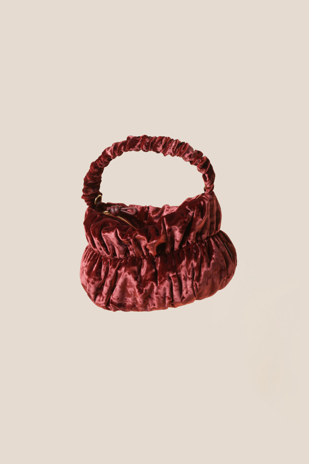 COURONNE - 토트백 - Lumie Velvet Tote 29 (Dark Red)