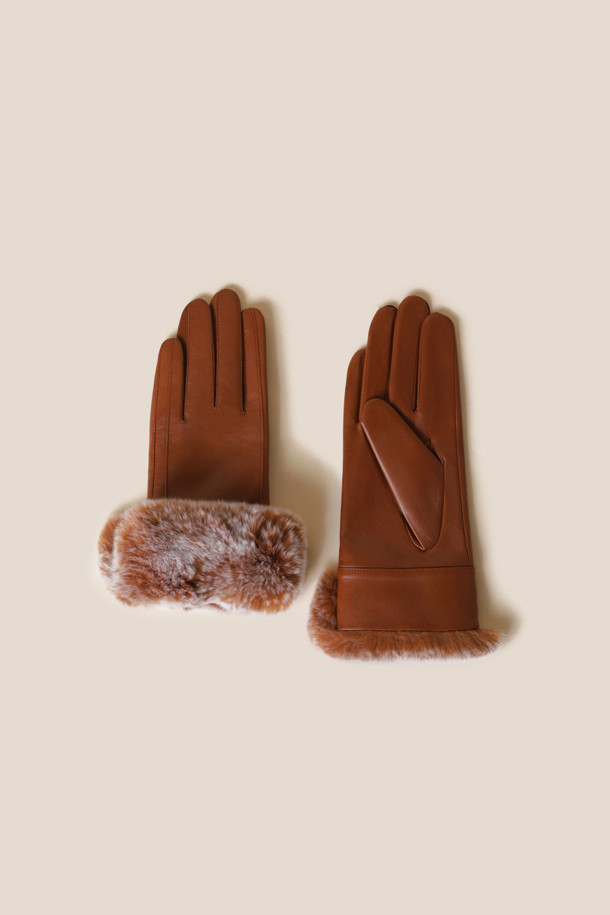 COURONNE - 장갑 - Vety Fur Gloves (Brown)