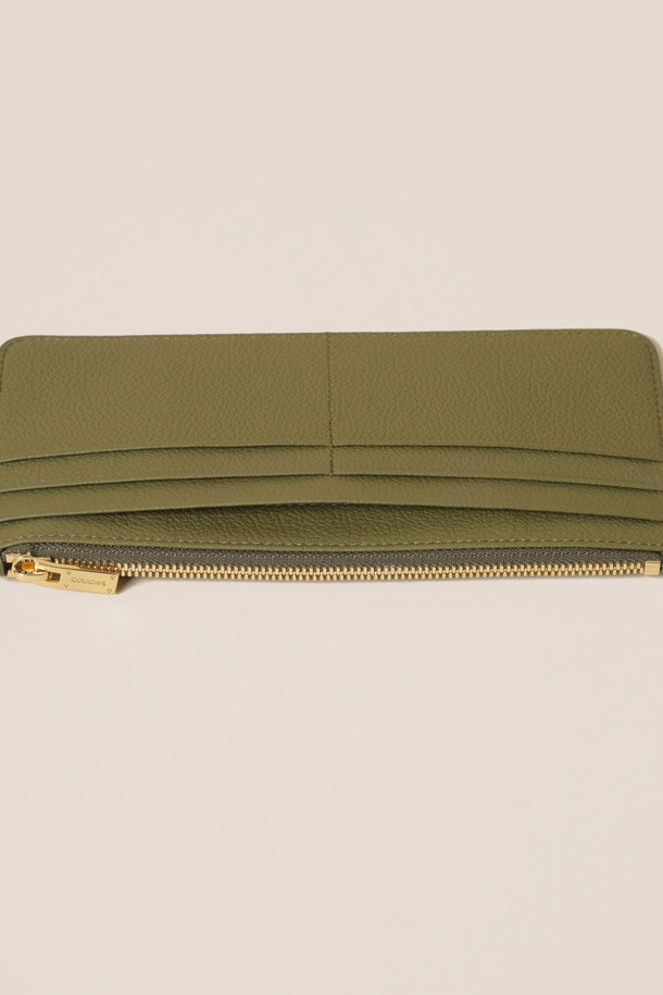 COURONNE - 장지갑 - Jenna Flat Long Wallet (Khaki)