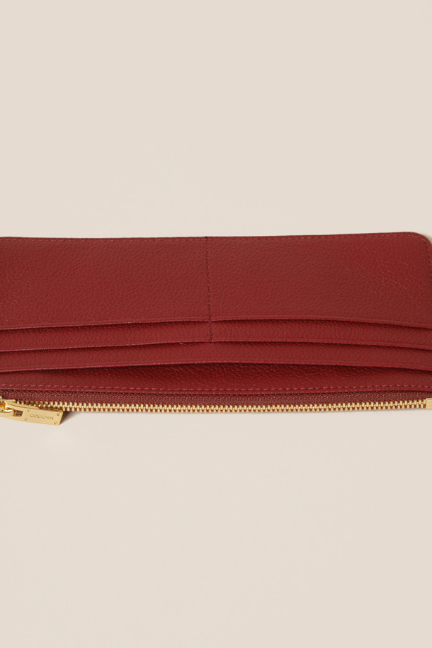 COURONNE - 장지갑 - Jenna Flat Long Wallet (Dark Red)