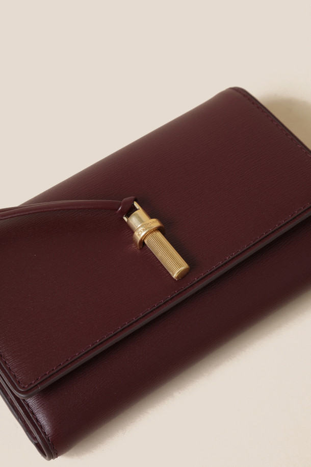 COURONNE - 중지갑 - Fermoir Middle Wallet (Wine)