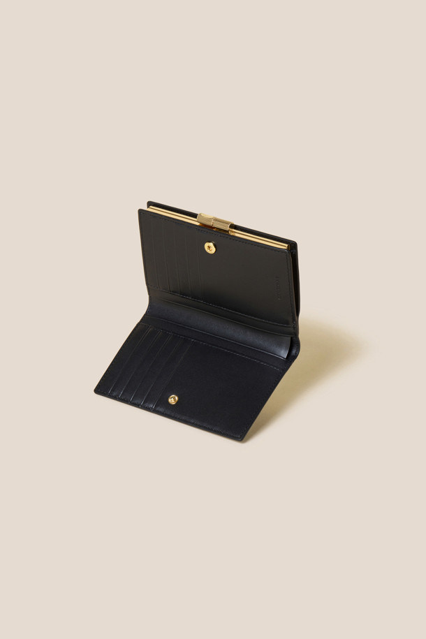 COURONNE - 반지갑 - Mael Frame Half Wallet (Black)