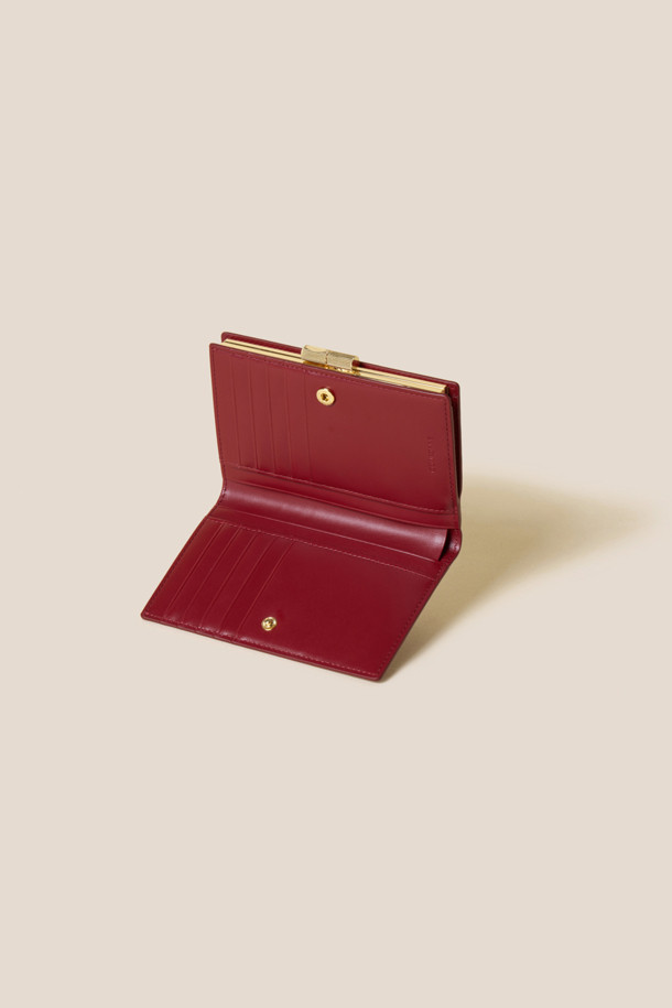 COURONNE - 반지갑 - Mael Frame Half Wallet (Red)