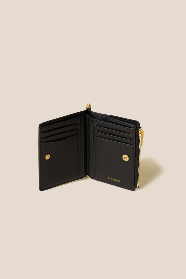 COURONNE - 반지갑 - Mael Half Wallet (Black)