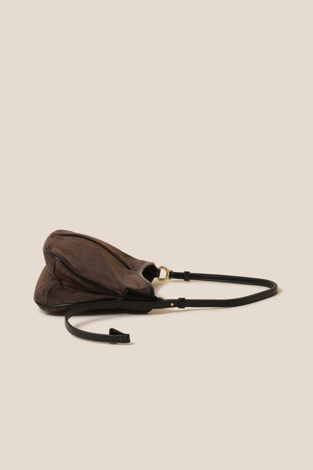 COURONNE - 숄더백 - [쿠론X어그스트] Love Shoulder 23 Suede (Dark Brown)