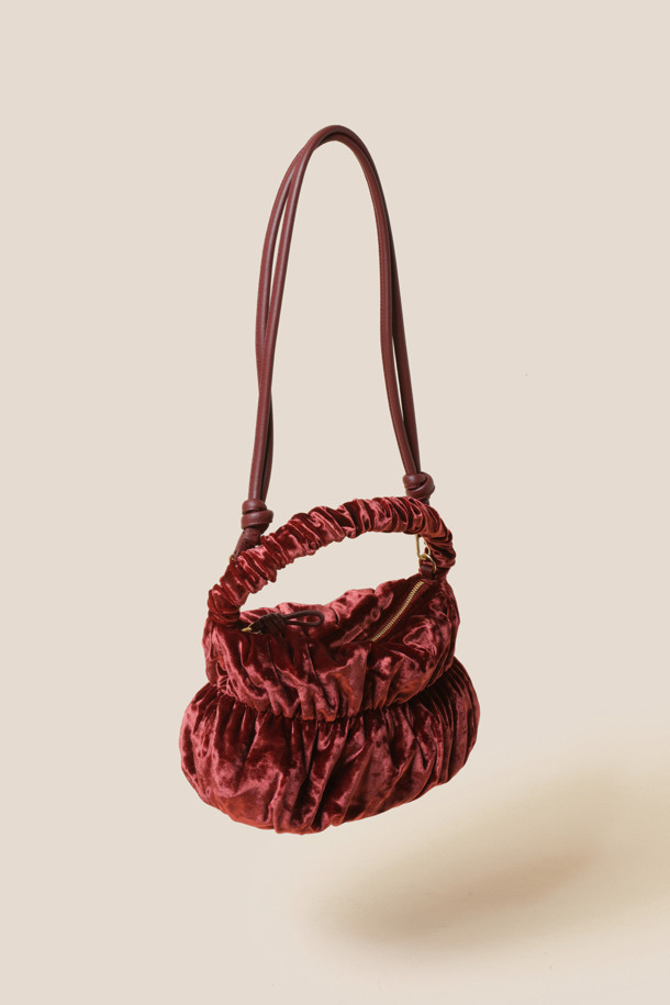 COURONNE - 토트백 - Lumie Velvet Tote 29 (Dark Red)