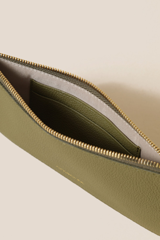 COURONNE - 장지갑 - Jenna Flat Long Wallet (Khaki)