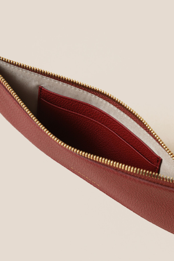 COURONNE - 장지갑 - Jenna Flat Long Wallet (Dark Red)