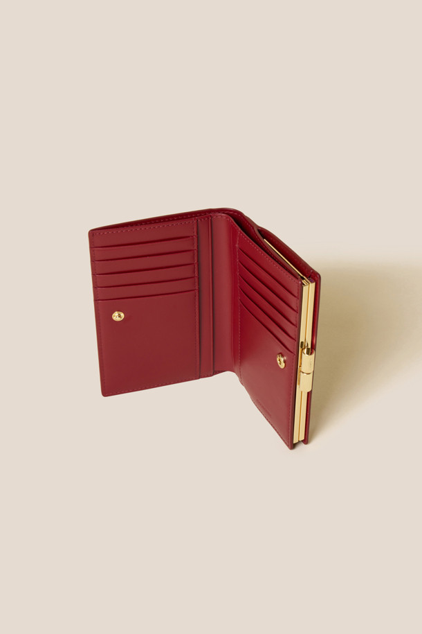 COURONNE - 반지갑 - Mael Frame Half Wallet (Red)