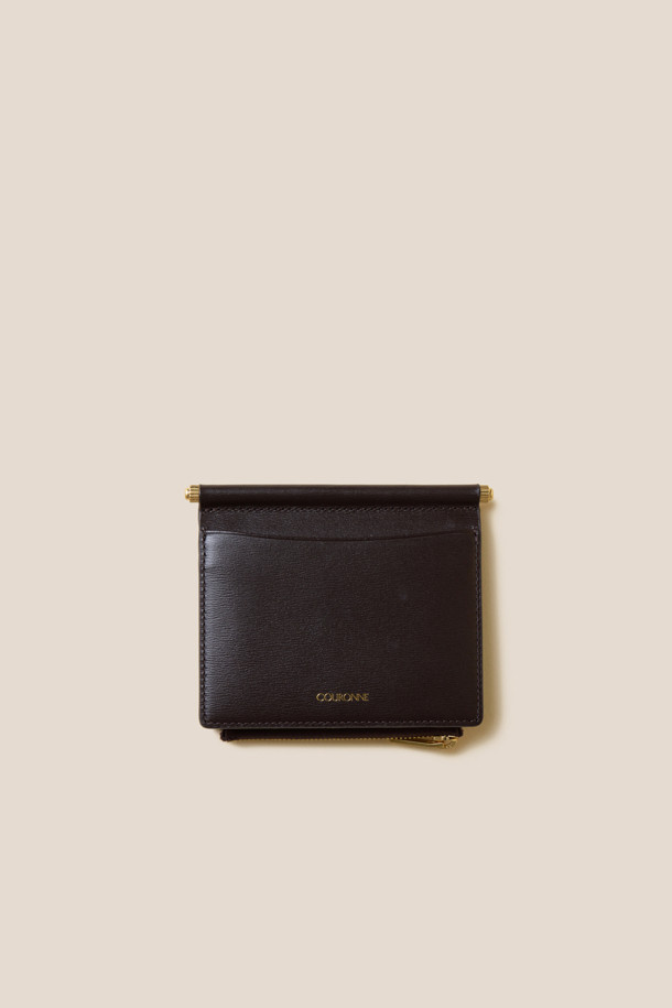 COURONNE - 반지갑 - Mael Half Wallet (Dark Brown)