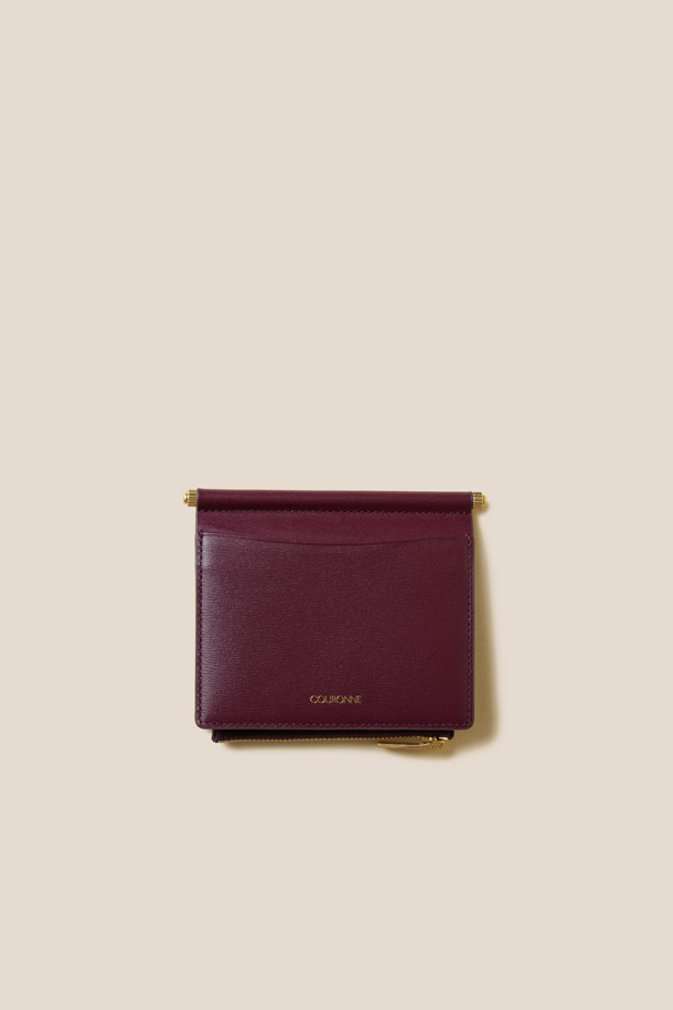 COURONNE - 반지갑 - Mael Half Wallet (Wine)