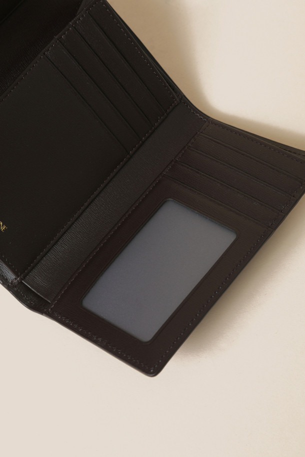 COURONNE - 중지갑 - Fermoir Middle Wallet (Dark Brown)