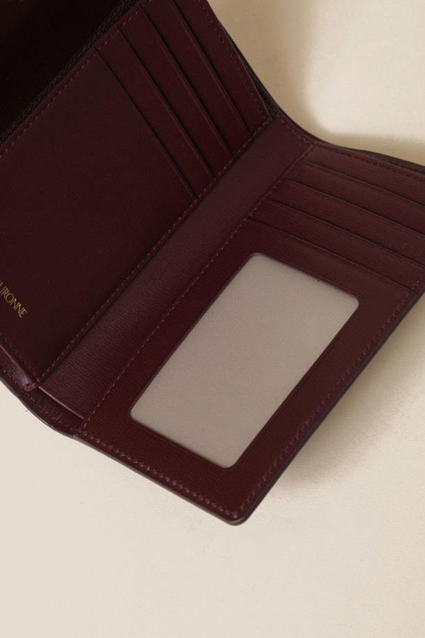 COURONNE - 중지갑 - Fermoir Middle Wallet (Wine)