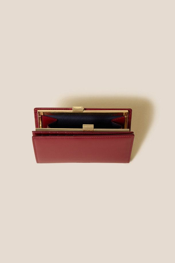 COURONNE - 반지갑 - Mael Frame Half Wallet (Red)