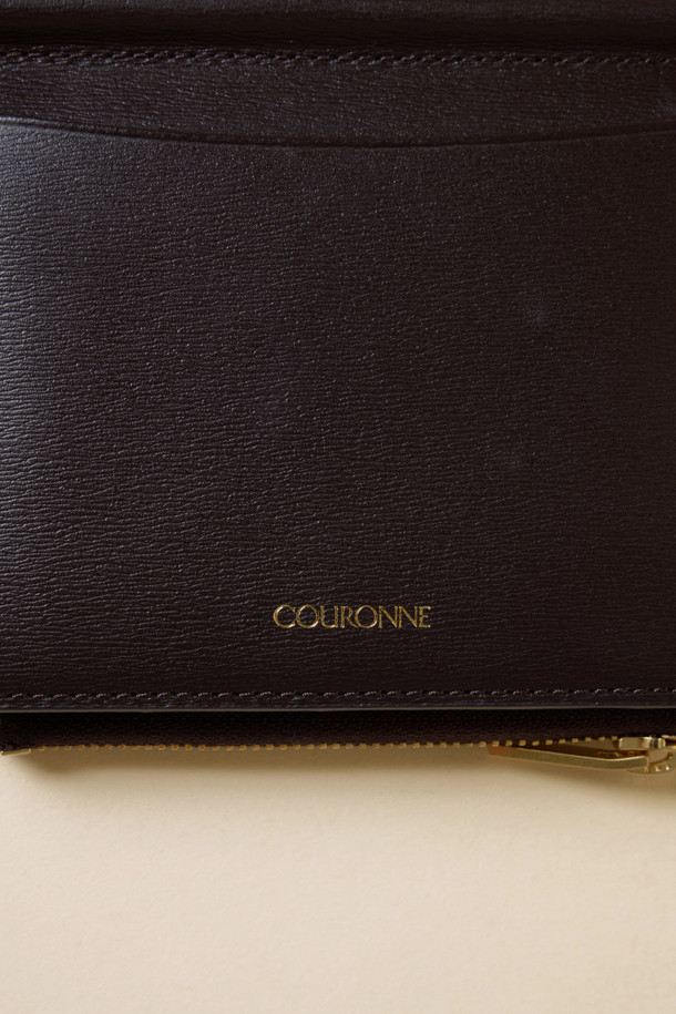 COURONNE - 반지갑 - Mael Half Wallet (Dark brown)