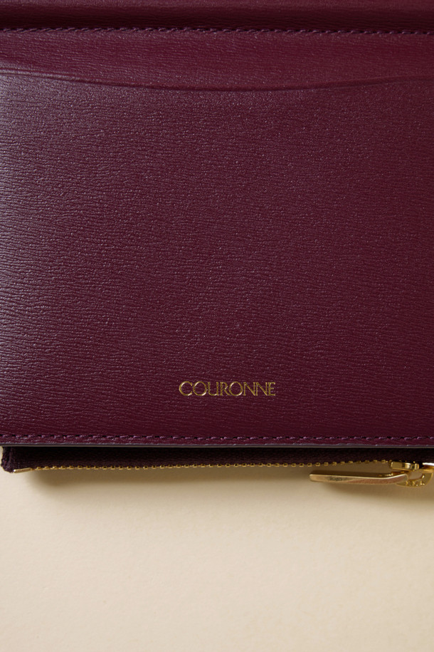 COURONNE - 반지갑 - Mael Half Wallet (Wine)