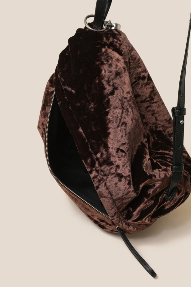 COURONNE - 숄더백 - Douce Shoulder 17 Velvet (Dark Brown)