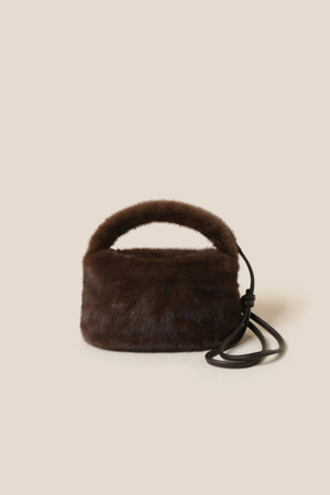 Lumie Fur Tote 25 (Dark Brown)