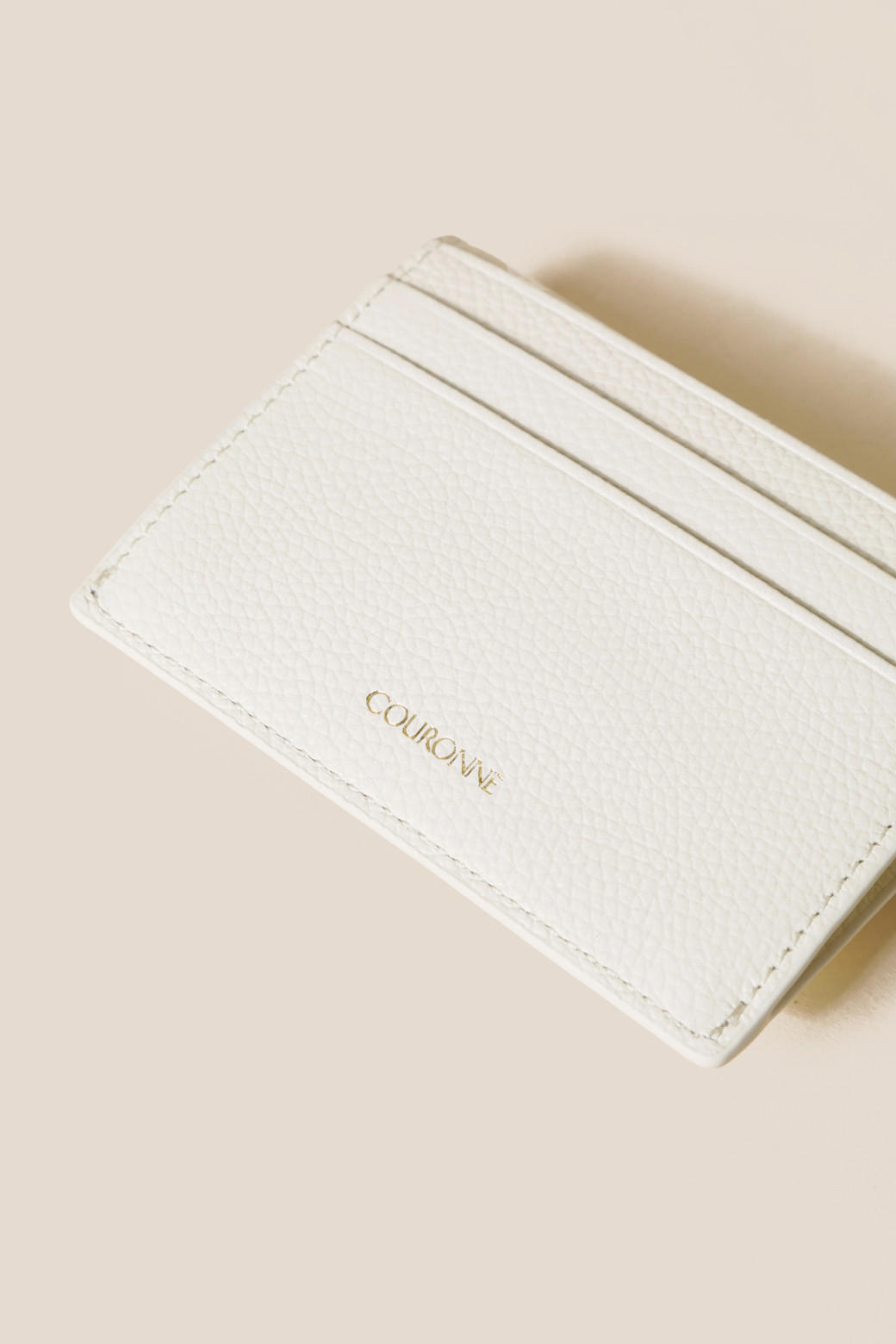 ☆COURONNE☆ Flanner Card Wallet RCWGX25143IVD COURONNE] Flanner Card Wallet