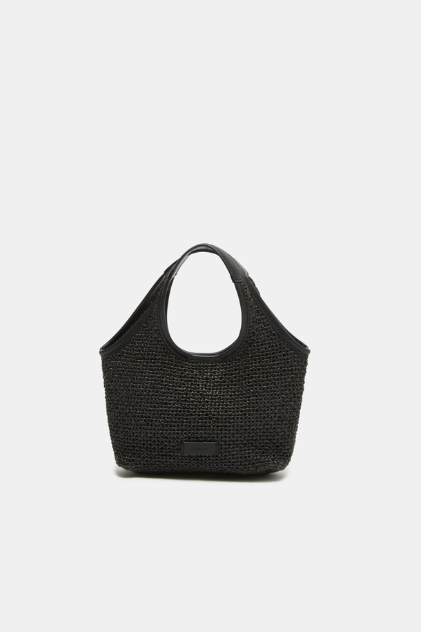 【送料込】韓国★COURONNE Seine Easy Tote Raffia トートバッグ Seine Easy Tote 27 Raffia (Black)_COURONNE - 코오롱몰